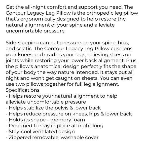 Contour Legacy Leg Pillow - As Seen on TV - Picture 4 of 4